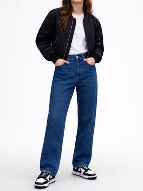 Halogen Wide Leg 100% Cotton Button Fly Jeans Size 10 Minimal